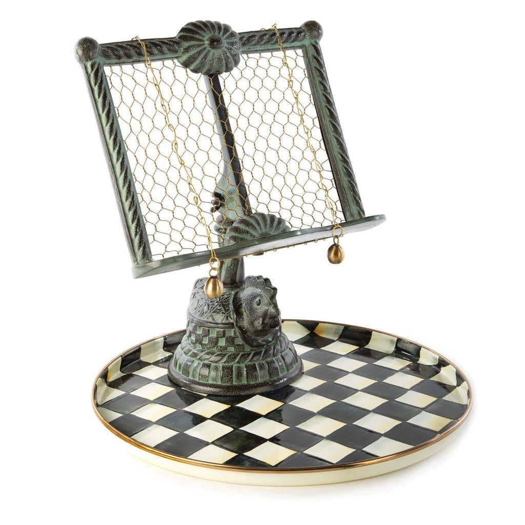 Courtly Check Enamel Round Tray