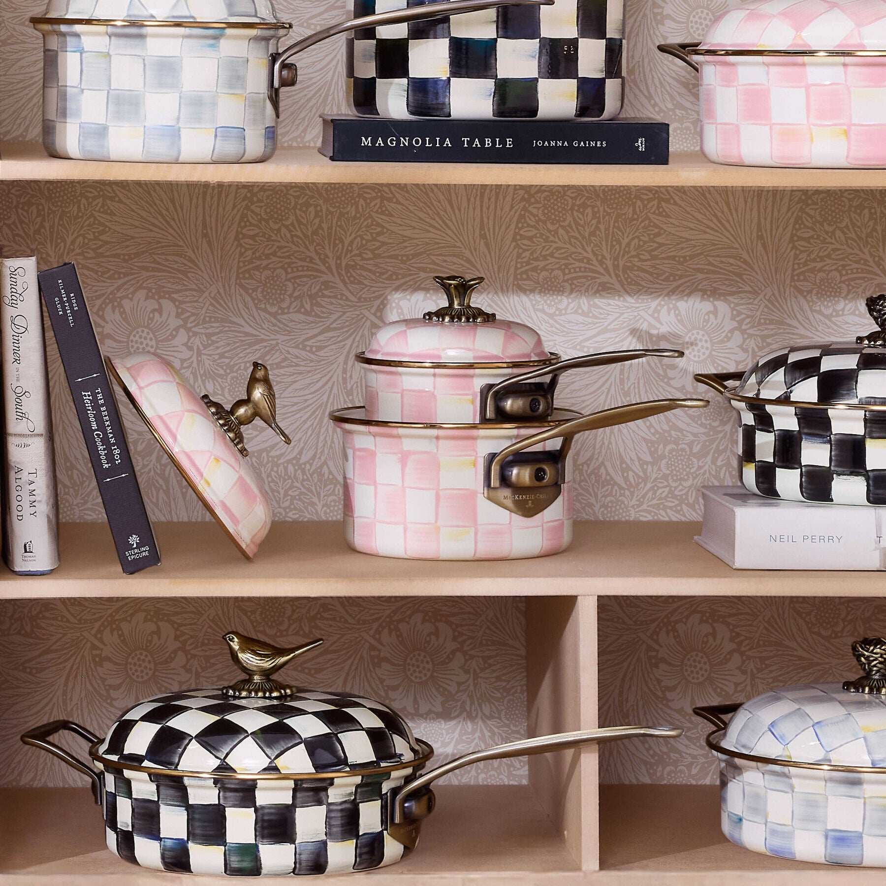 Rosy Check Cookware 3 Qt. Casserole