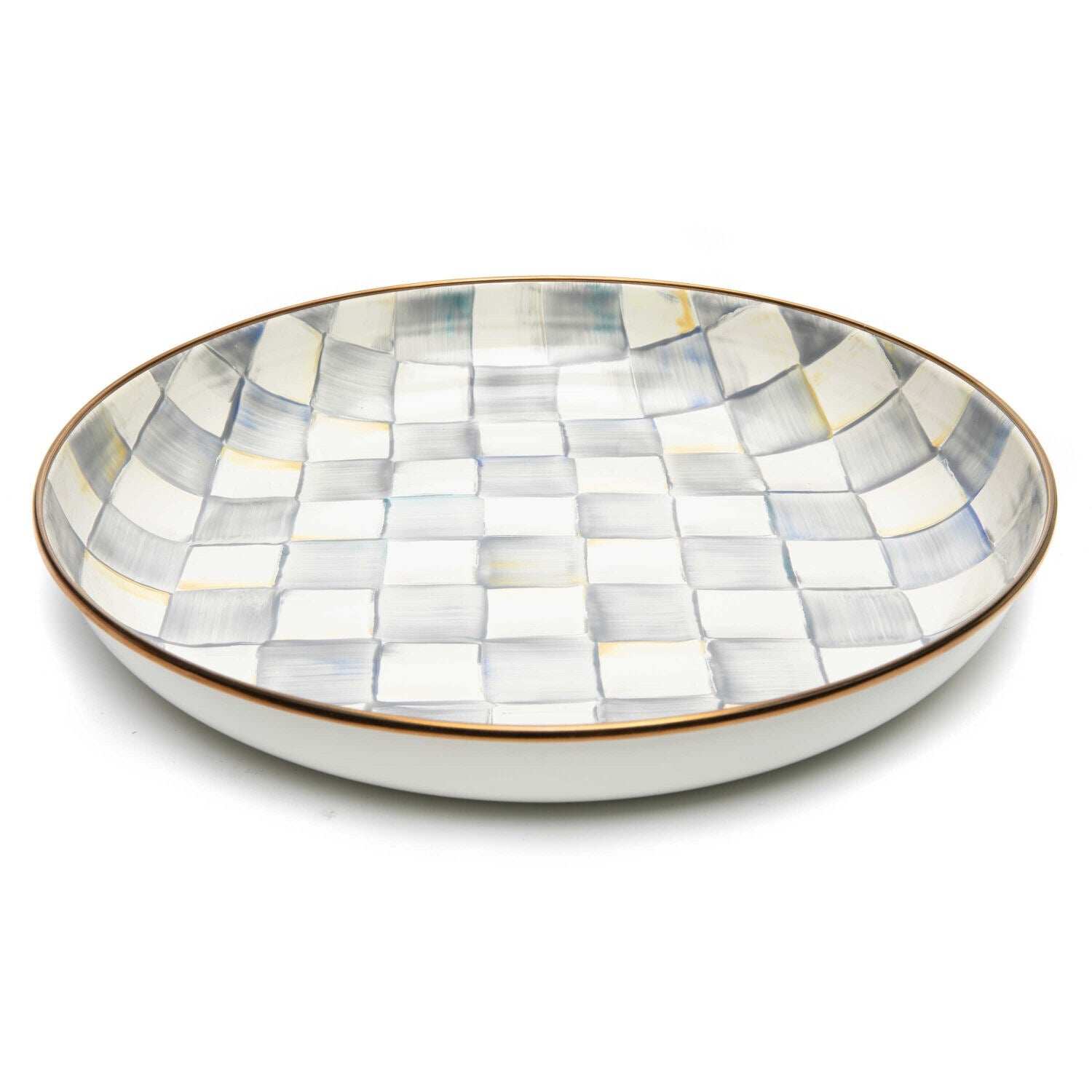 MacKenzie-Childs Sterling Check Abundant Bowl